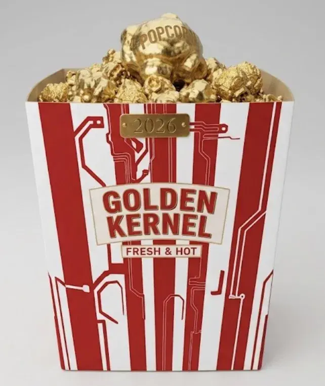 The Golden Kernel award, a single gilded kernel of popcorn